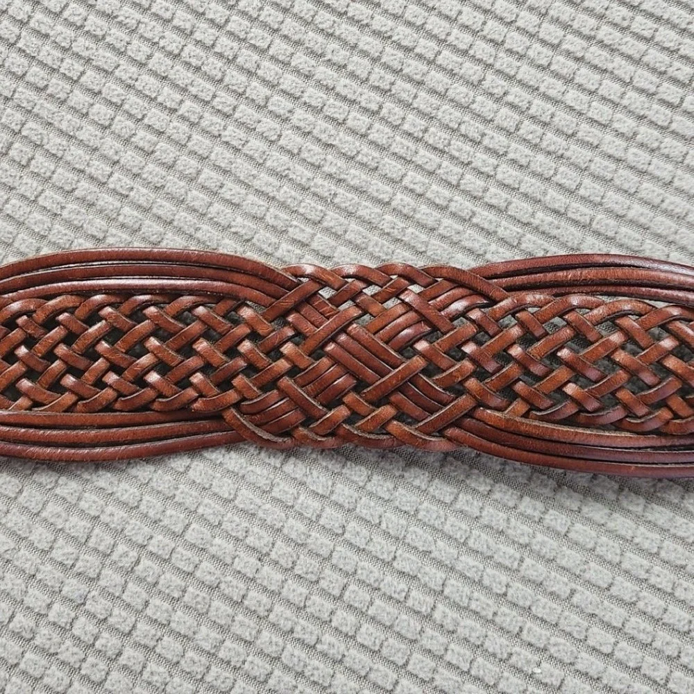 Vintage Leather Braided Belt  Bohemian, Cottagecore, Western, Equestrian Women M